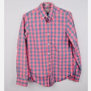 J CREW XS Slim Plaid Cotton Long Sleeve Shirt
